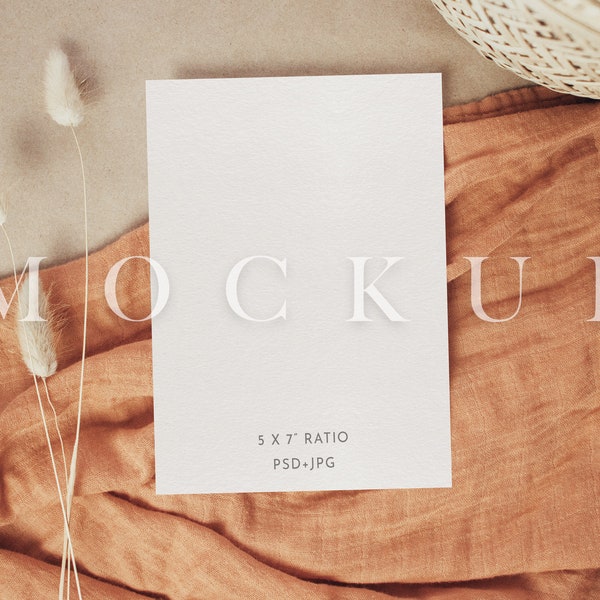 5X7 Stationary Mockup, Boho Mockup, Wedding Invite Mock Up, 5X7 ratio mock, Small Business mock, Thank You Insert mockup, Like Items 003