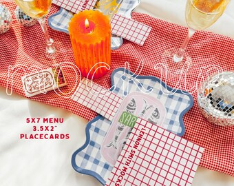 Mockup di cancelleria 5x7, Mockup di menu della cena, Mockup di menu estivo, Mockup Sardinecore, Mockup di menu divertente, Mockup di segnaposto, Mockup di cena