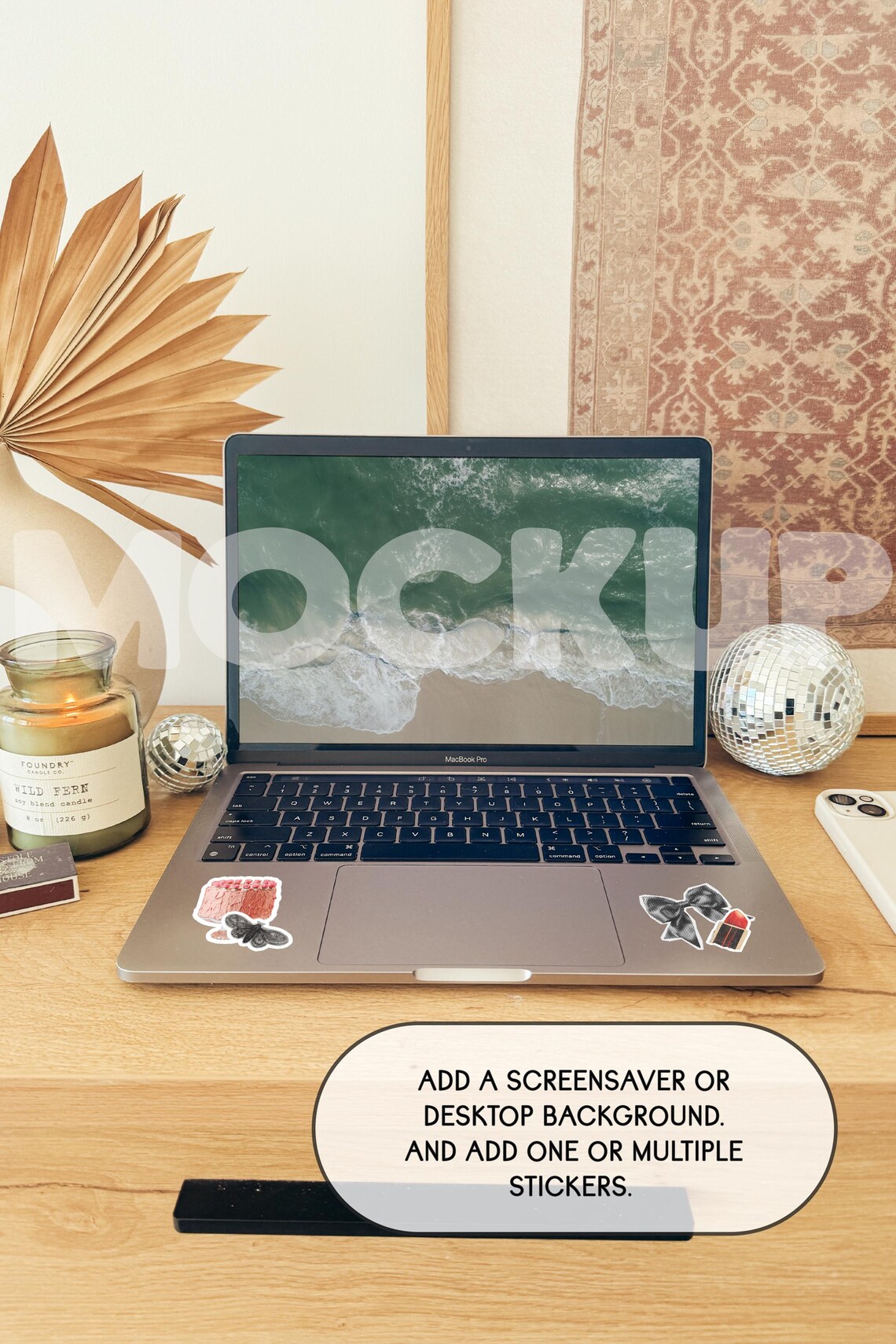 Die Cut Sticker Mockup, Sticker Mockup, Computer Mockup, Printify ...
