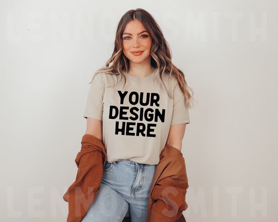 Heather Tan Bella Canvas 3001 Tshirt Mockup Tan Bella Canvas - Etsy