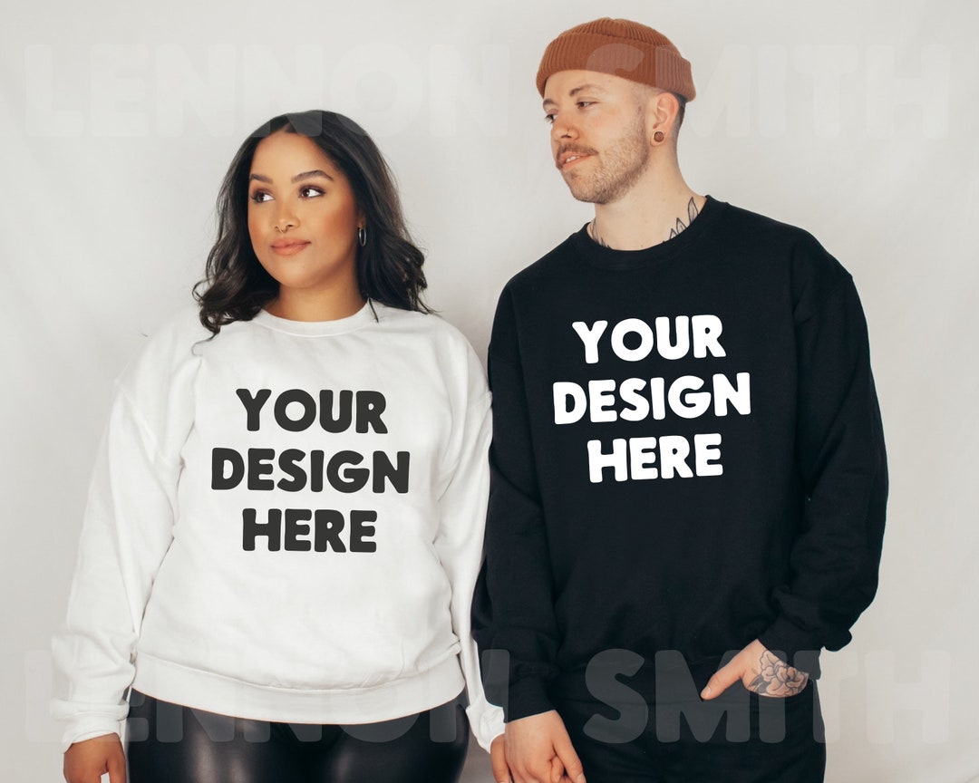 Couple Mockup Husband Wife Crewneck Mock Mom Dad Crewneck - Etsy