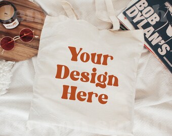 Tote Bag Mockup, Canvas Tote Bag mock, Retro tote bag mock, Model Tote bag mock, Model mock, Canvas tote bag mockup, Print on demand mock