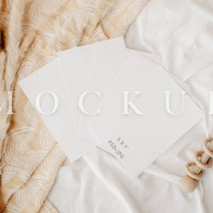 5X7 stationäres Mockup, Boho Mockup, Babypartyspiele Mock Up, 5X7 Verhältnis Mock, Duschspiele Mock, Baby Shower Mockup, wie Artikel 015