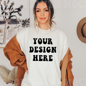 Natural Gildan 2000 Mockup, Natural Gildan Shirt, Tee Mockup, Model Mockup, T-Shirt Mockup, Tshirt mock, gildan natural mock