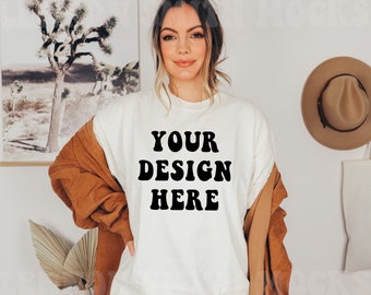 Natural Gildan 2000 Mockup, Natural Gildan Shirt, Tee Mockup, Model Mockup, T-Shirt Mockup, Tshirt mock, gildan natural mock