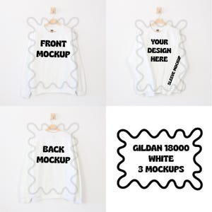 Sleeve Mockup, Gildan 18000 White Crewneck Mockup, Gildan Crewneck Mockup, Crewneck Mockup, Gildan 18000 Mockup, Sweater mockup, White mock