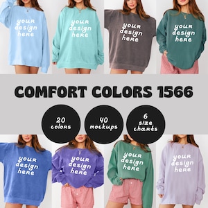 Comfort Colors 1566 Mockup Bundle, Comfort Colors 1566 mock bundle, Comfort Colors crewneck mock, Comfort Colors 1566 Mega Bundle, 1566CC001