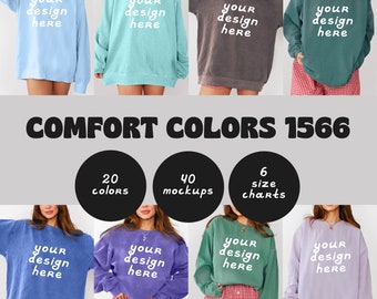 Comfort Colors 1566 Mockup Bundle, Comfort Colors 1566 mock bundle, Comfort Colors crewneck mock, Comfort Colors 1566 Mega Bundle, 1566CC001
