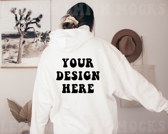 Back of Hoodie Mockup Gildan 18500 White Back Hoodie Mockup - Etsy