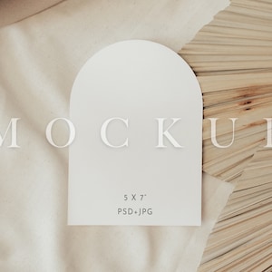 5x7 Arched Mock Up, Invitation de mariage incurvée mock, Arch Mockup, Arch Wedding Invite Mock, Boho Stationary Mock, Simple Mock, Like Items 023