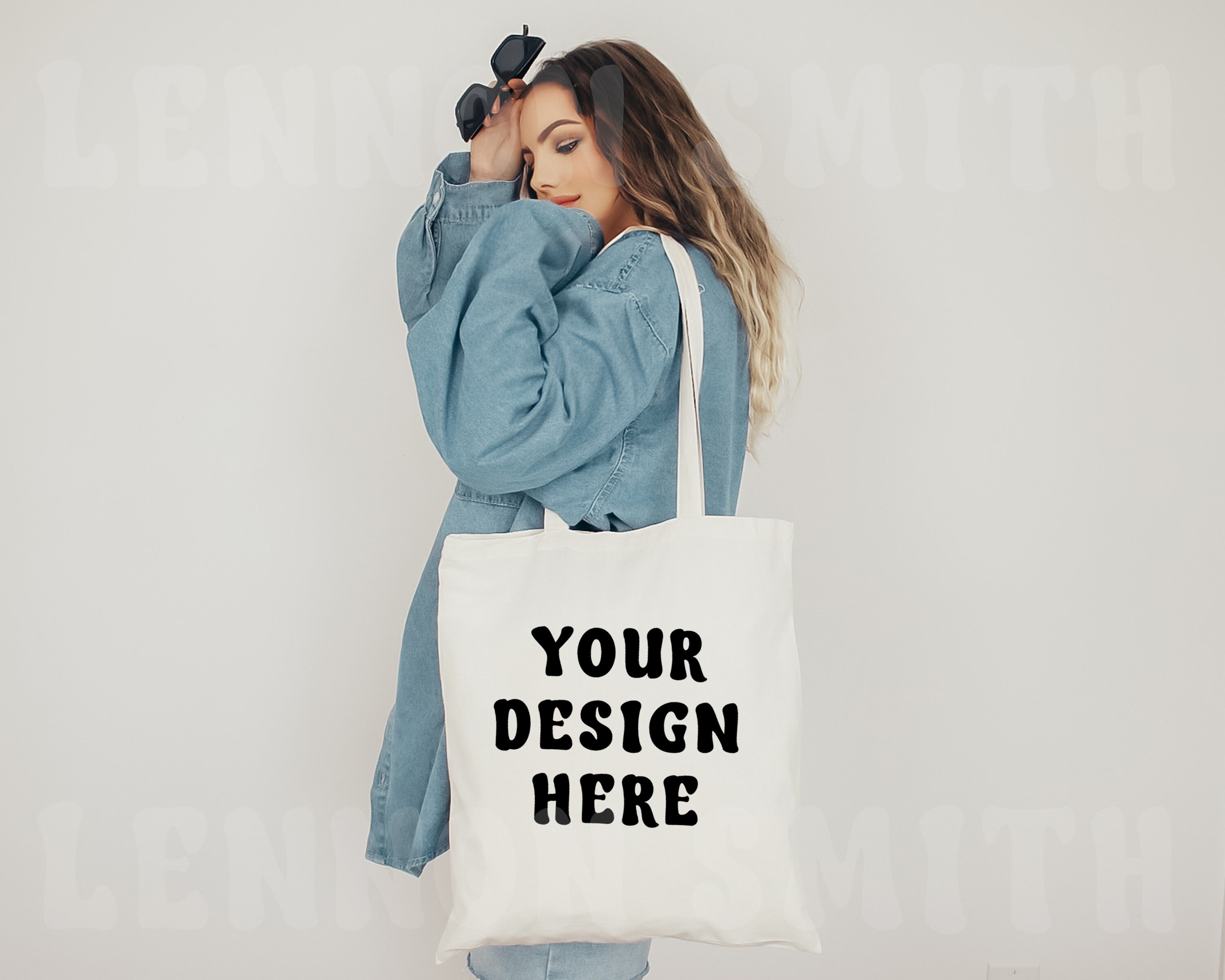 Tote Bag Mockup, Canvas Tote Bag Mock, Boho Tote Bag Mock, Model