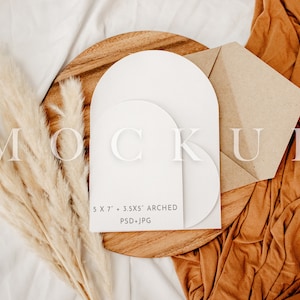 5x7 Arched Mock, Arch invitation de mariage mock, Arch Mockup, Arch Wedding Invite Mock, Boho Stationary Mock, Simple Mock, Like Items 011