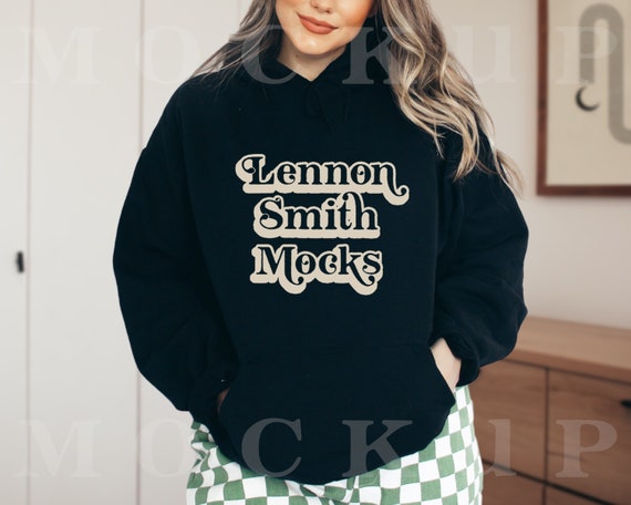 Gildan 18500 Black Hoodie Mockup, Gildan Hoodie Mockup, Black Hoodie Mockup, Model Mockup, Black Jumper Mock, Sweater mockup, Gildan mock