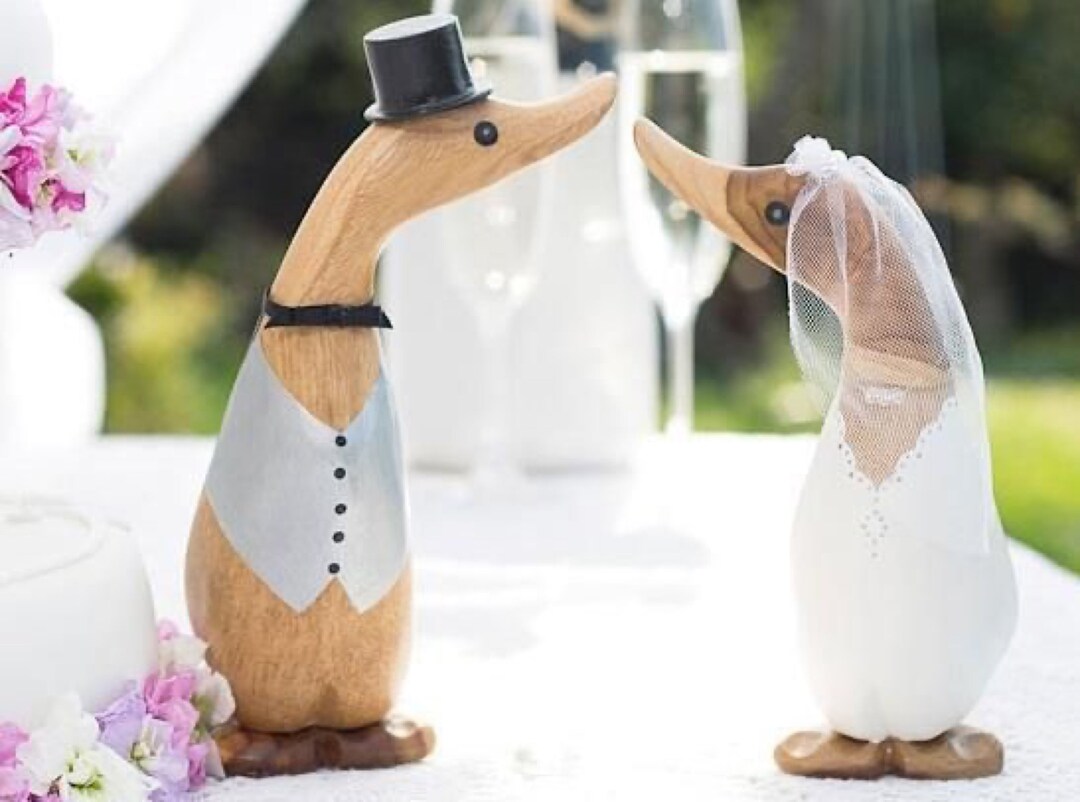 Wedding Ducklings Bride & Groom Etsy