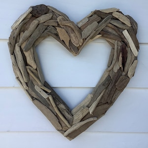 Driftwood Heart Wreath Wall Decor, Hand Crafted with Love