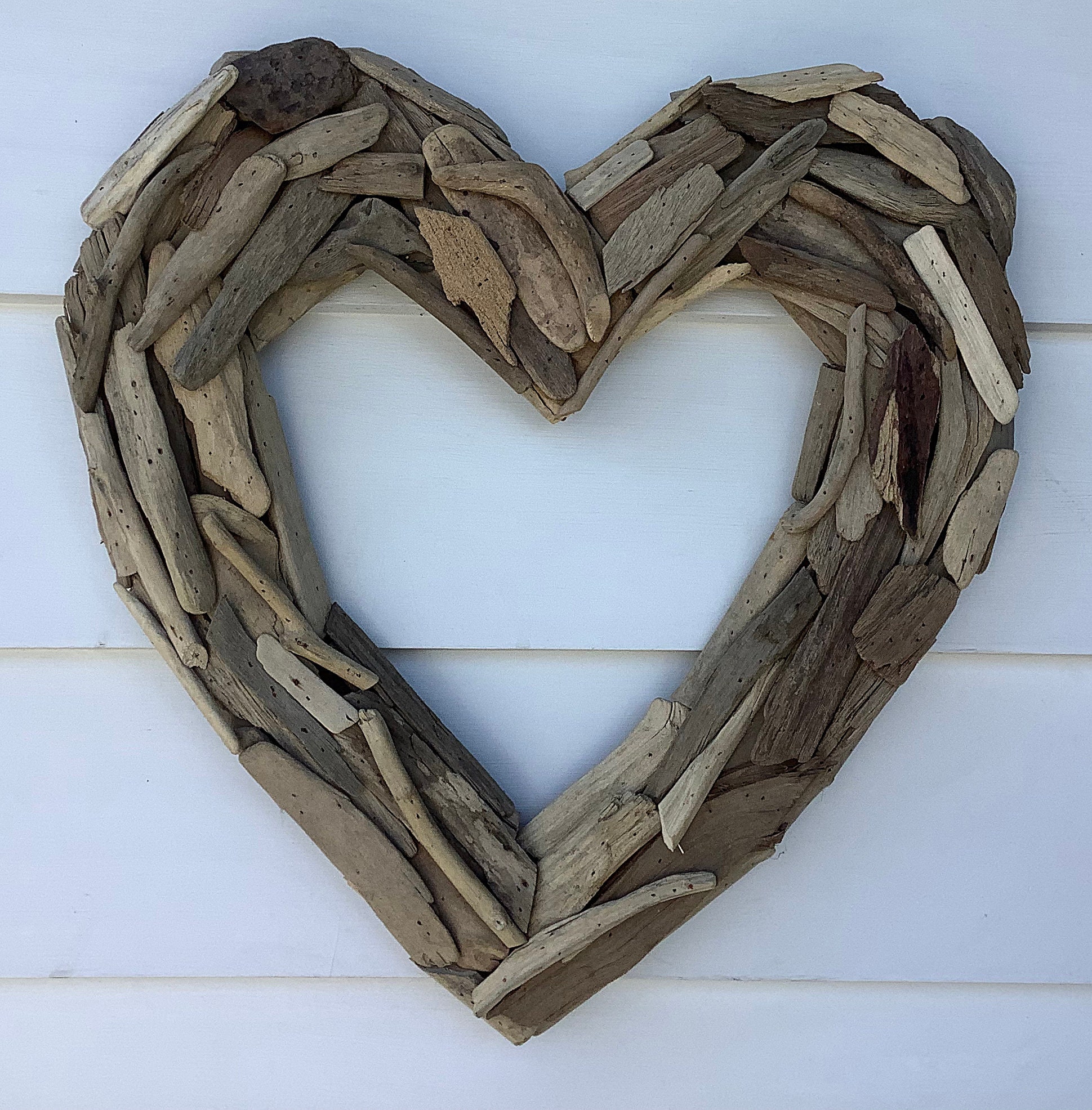 Driftwood Heart Wreath Wall Decor, Hand Crafted with Love
