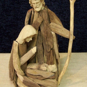 Driftwood Holy Family Nativity Set