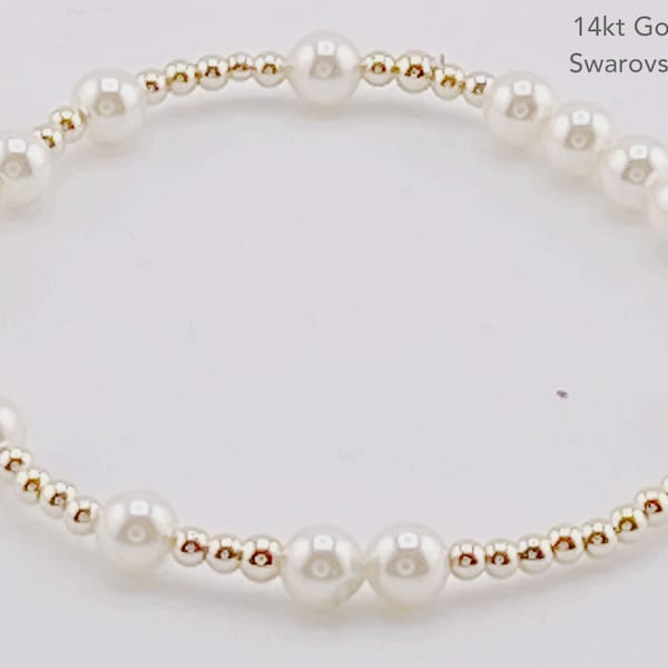 Beautiful Euro Crystal Pearls and 14kt Gold Filled Beads