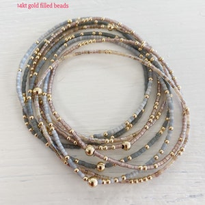 These 8 Beautiful Beaded Stacking Bracelets Have Neutral Colors That Go ...