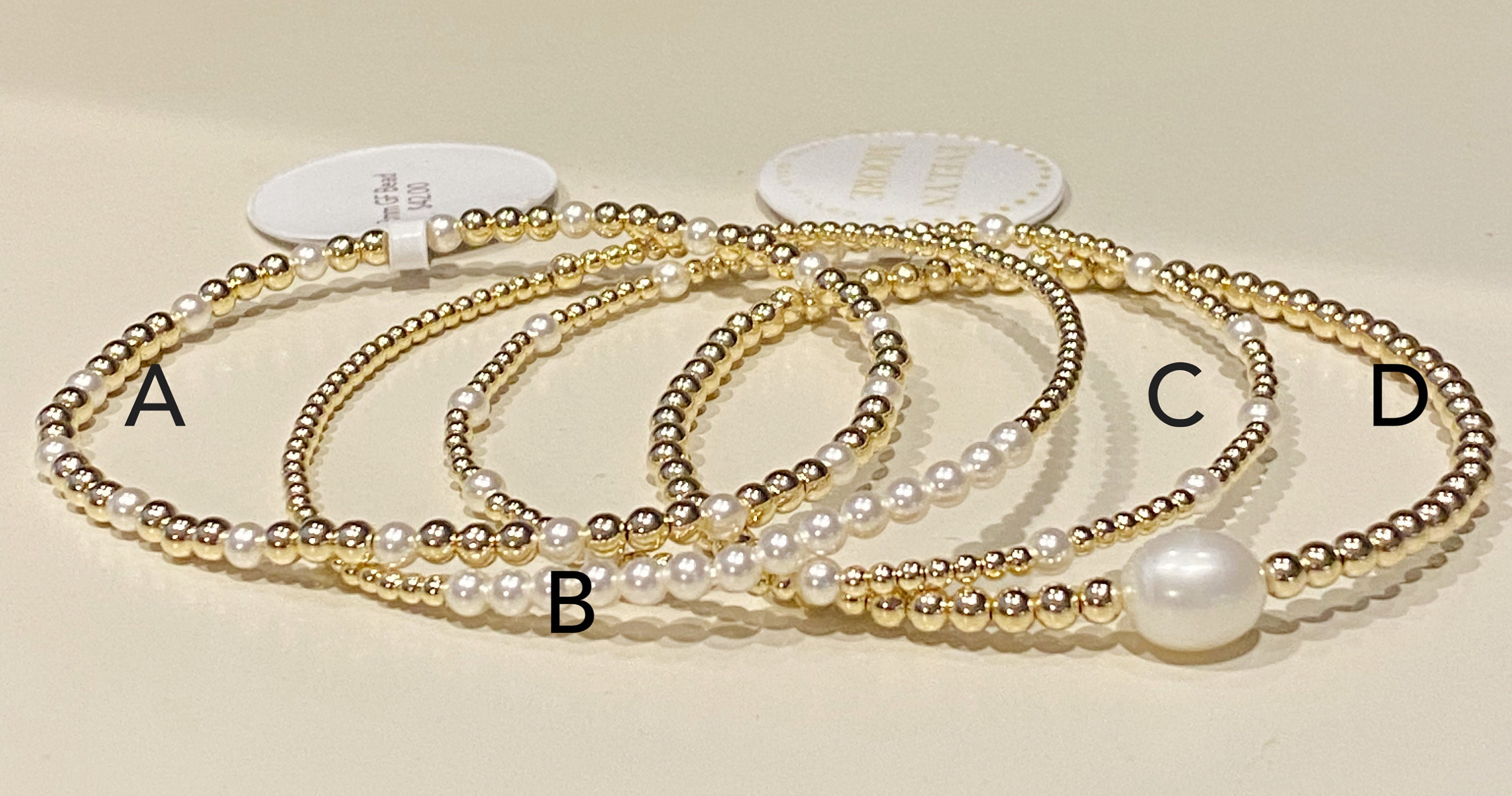 Beautiful Dainty 2mm and 3mm Pearl Stacking Bracelets Made With Swarovski  Pearls and Beautiful AAA Quality Fresh Water Rice Pearls - Etsy