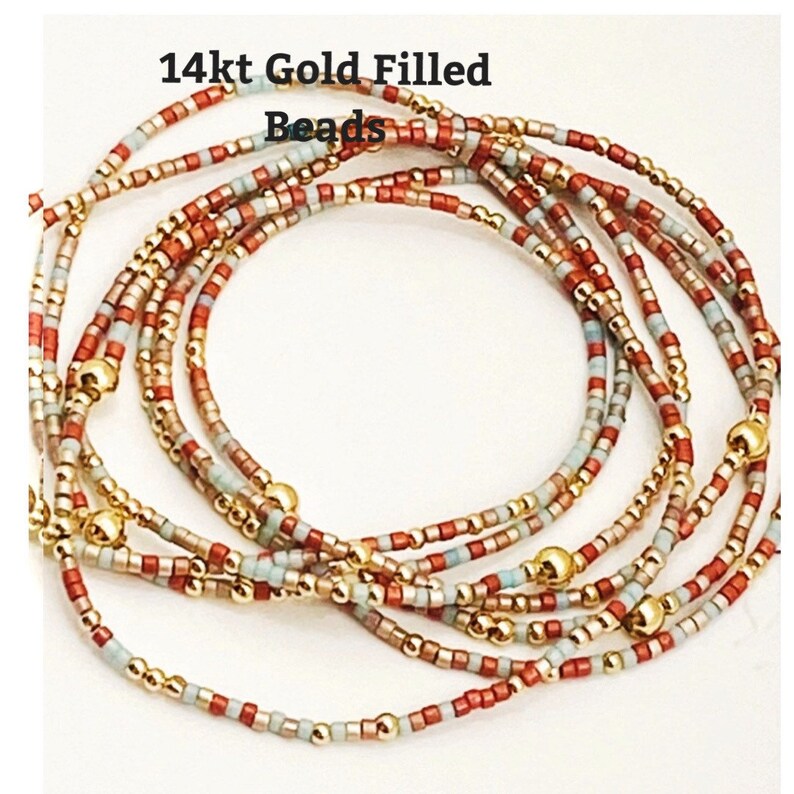 BEAUTIFUL Gold Beaded Bracelet Etsy