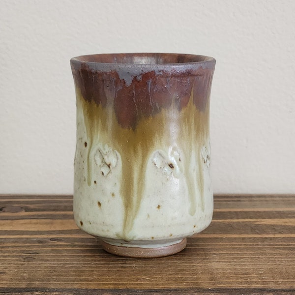 Hand thrown yunomi, 180 ml, handmade tea cup, yunomi, ash glazed yunomi