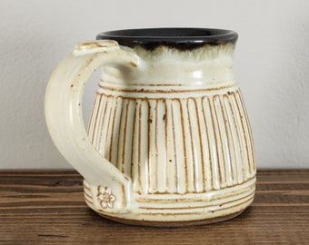 Mug en poterie, Mug 14 oz, Mug fait main, Mug amateur de café, Mug en grès, Mug en poterie rustique, Mug unique