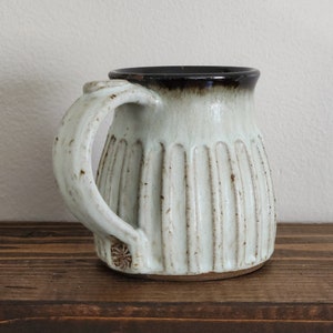 Pottery Mug, 15 oz Mug, Handmade Mug, Coffee Lover Mug, Stoneware Mug, Ash Glazed Mug, Rustic Pottery Mug, Unique Mug