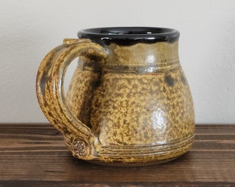 Pottery Mug, 16 oz Mug, Handmade Mug, Coffee Lover Mug, Stoneware Mug, Ash Glazed Mug, Rustic Mug, Unique Mug