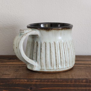 Pottery Mug, 14 oz Mug, Handmade Mug, Coffee Lover Mug, Stoneware Mug, Ash Glazed Mug, Rustic Pottery Mug, Unique Mug
