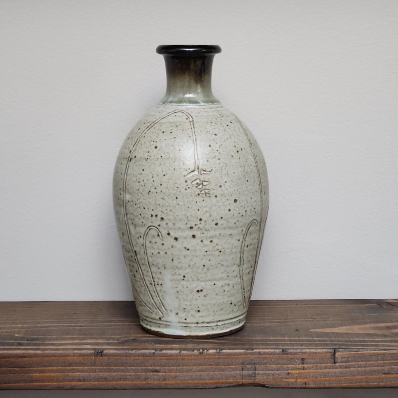 Pottery vase, ceramic vase, farmhouse vase, handmade vase, rustic vase, vase zdjęcie 1