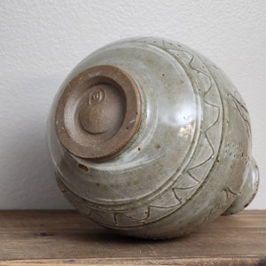 Vase en poterie, vase coréen, vase en céramique, vase fait main, vase émaillé en frêne, vase rustique, vase image 8