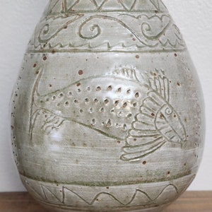 Vase en poterie, vase coréen, vase en céramique, vase fait main, vase émaillé en frêne, vase rustique, vase image 2