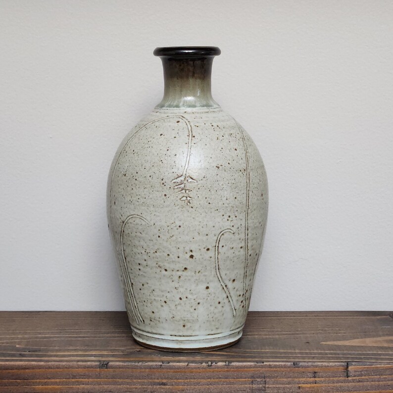 Pottery vase, ceramic vase, farmhouse vase, handmade vase, rustic vase, vase zdjęcie 3