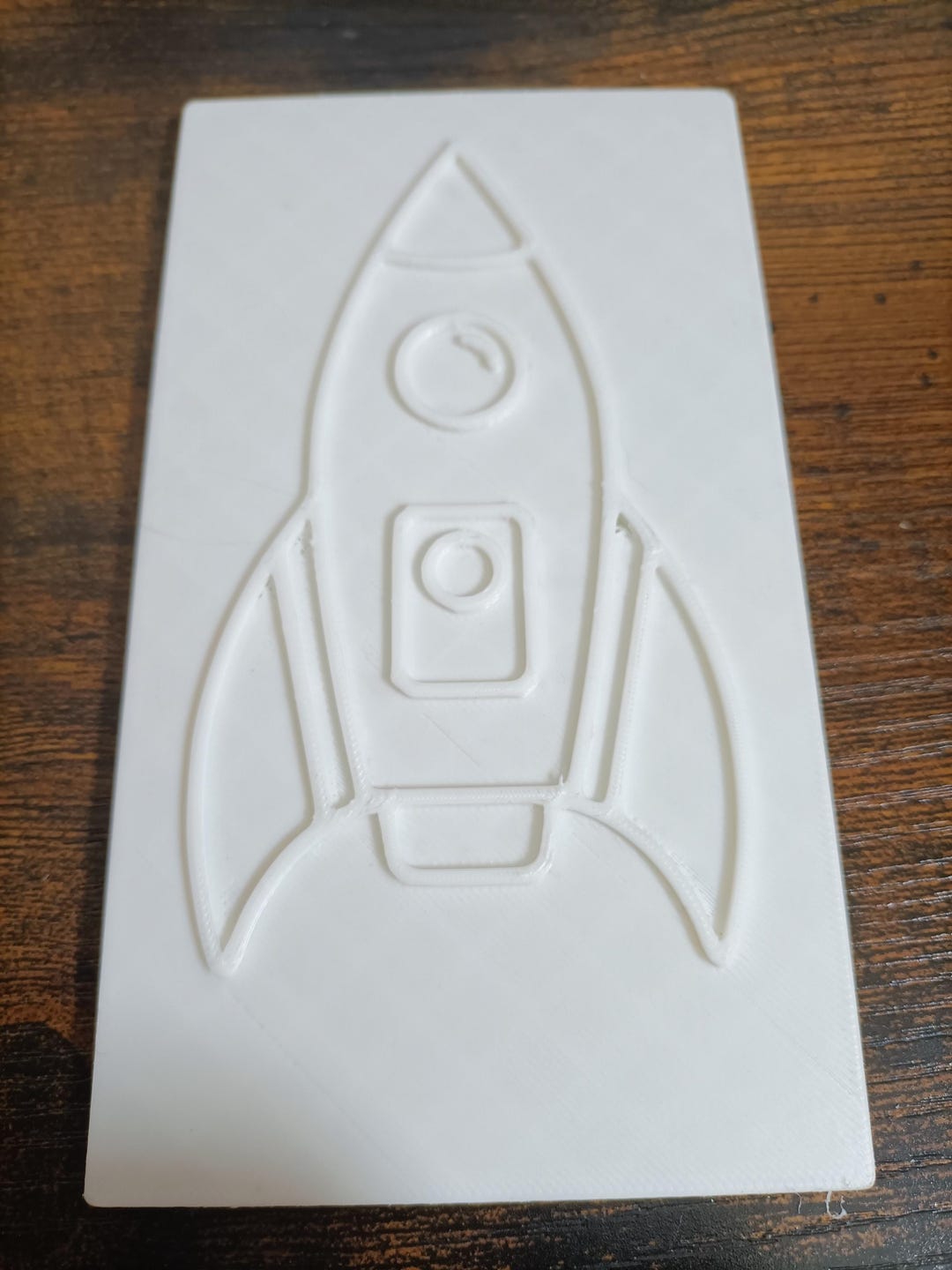 3D Printed Rocket Ship Tile – Raised Line Art for Kids to Paint ...