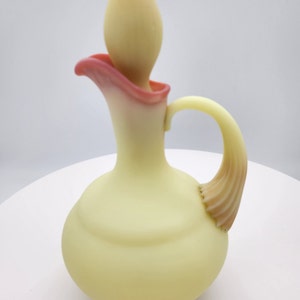 Vintage Fenton Glass Burmese Satin Cruet