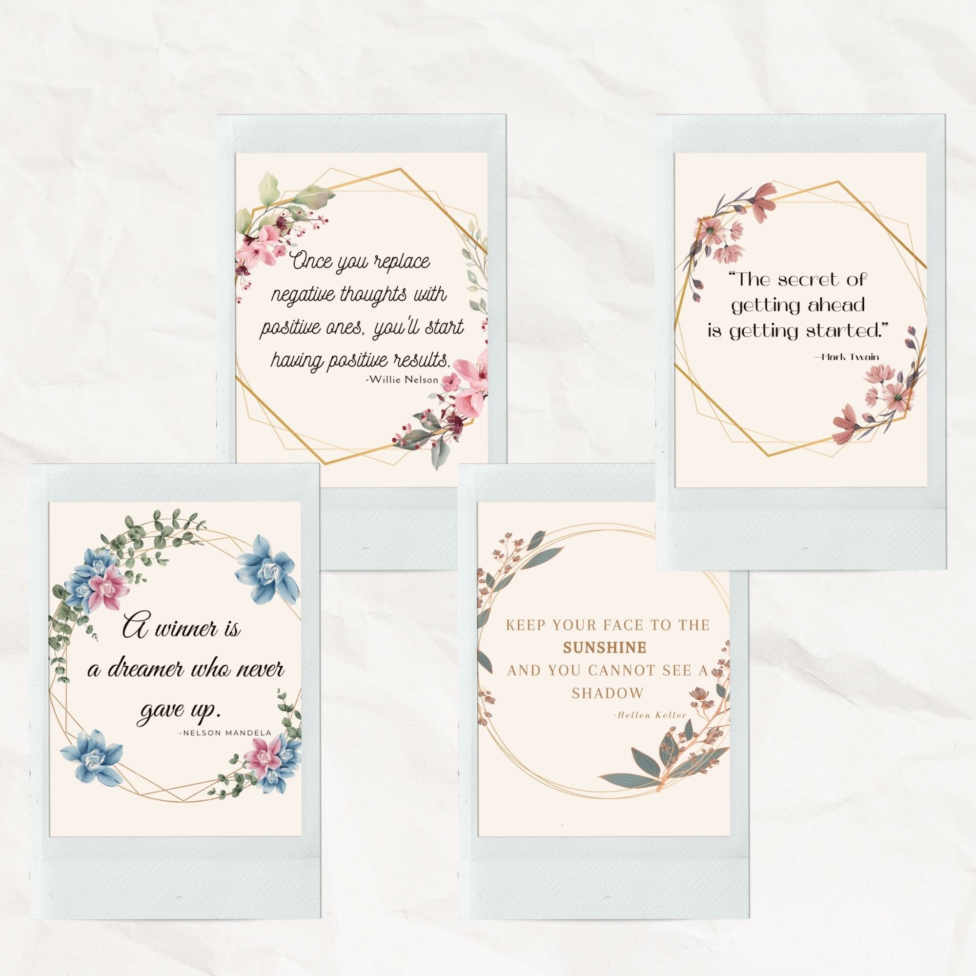 Inspirational Quotes Digital Download - Set of 8 - Wall Art ...