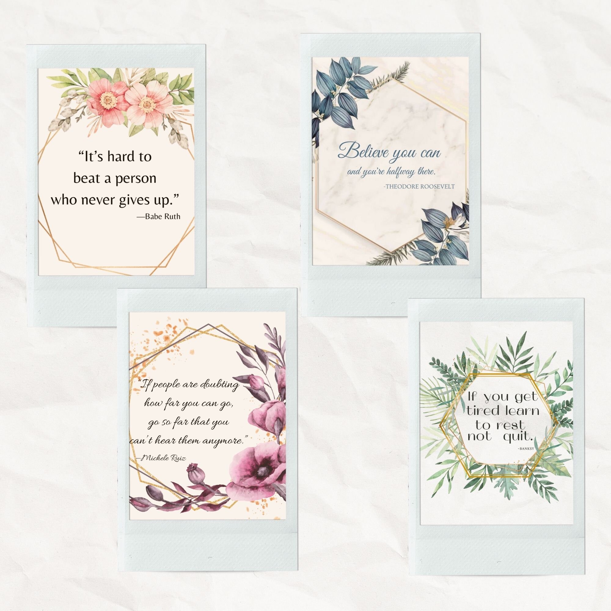 Inspirational Quotes Digital Download - Set of 8 - Wall Art ...