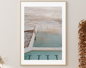 Bondi Icebergs Sunrise Framed Art Print, Sydney Australia