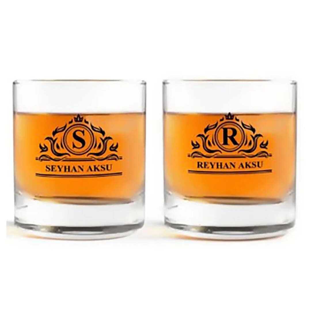 Whiskey, Water, Cocktail Glasses With Names on Them. Etsy