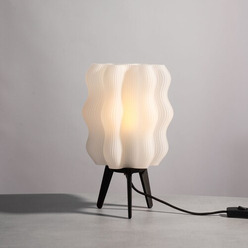 Shops Wavy Lamp Standard - 3D Printed Lamp, Funky Lamp, Sculptural Lamp, Sustainable Lamp, Desk Lamp, Office Lamp, Table Lamp, Modern Lamp