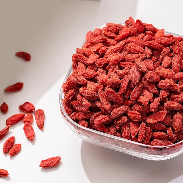 Premium Organic Whole Large Jumbo Goji Berries Sun Dried Unsweetened Vegan Healthy Superfood Bulk Wholesale Lycium chinense