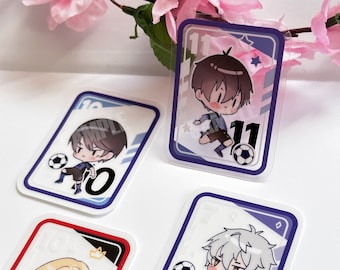 Blue Soccer Anime Chibi Stickers