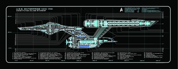 Star Trek USS Enterprise 1701 Original Artwork Digital File | Etsy
