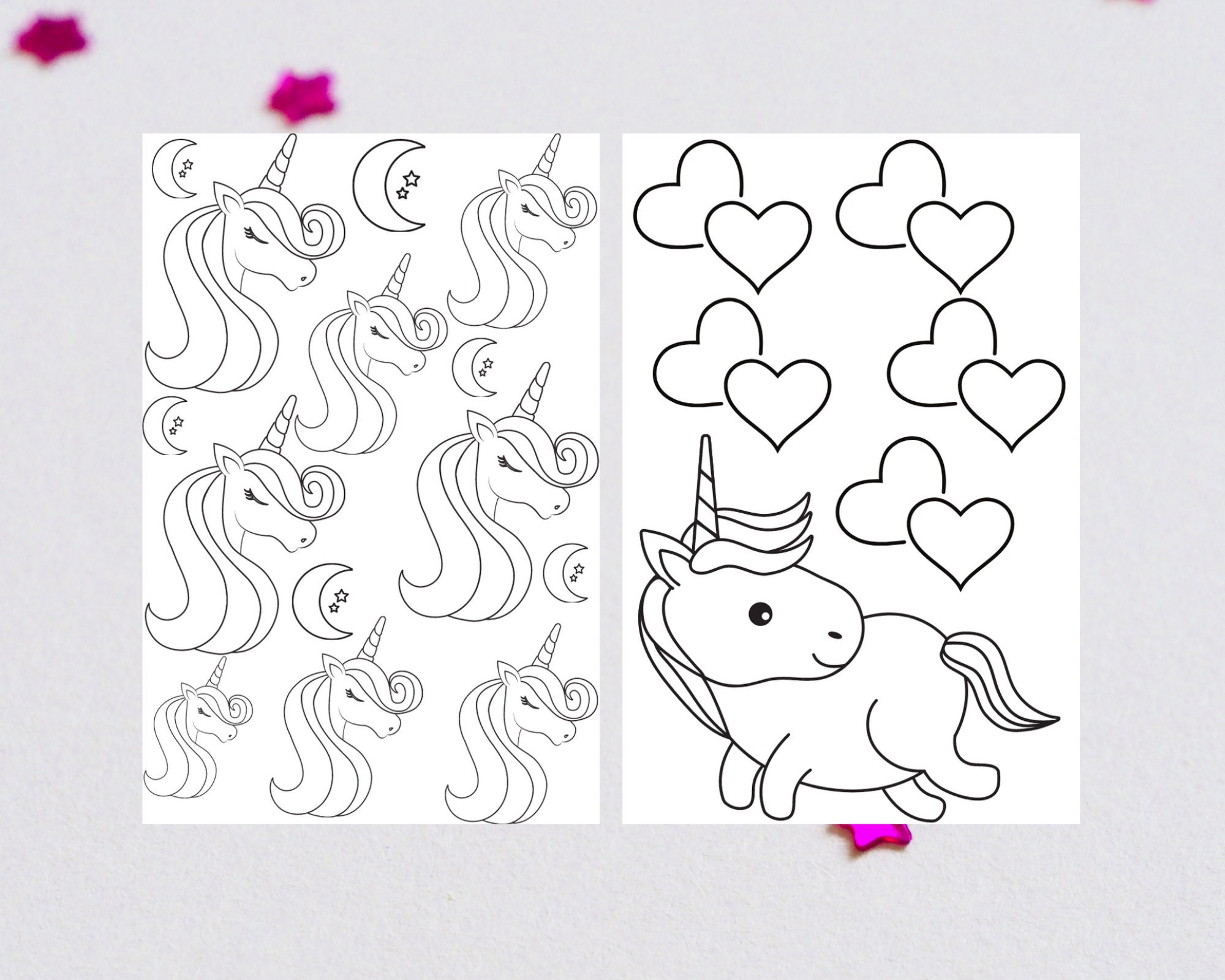 Unicorn Coloring Pages & Alphabet Tracing Pages 60 Pages | Etsy