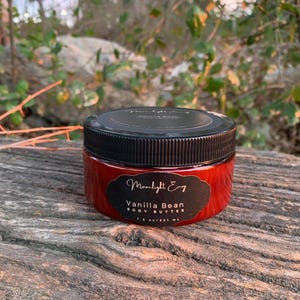 VANILLA BODY BUTTER, Body Butter, Natural Vanilla Bean Body Butter, Moisturizing Body Butter, Handmade Skincare Gift, Shea Butter Body Cream