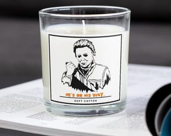 Michael Myers Personalisierte Kerze | Michael Myers benutzerdefinierte Nachricht | Lustiges Halloween-Geschenk | Halloween-Party-Dekor | Michael Myers Halloween
