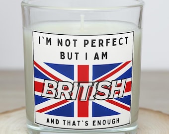 British Flag Custom Message Personalised Candle | Union Jack Flag | Fly the British Flag | UK Patriot Soy Wax Candle Gift