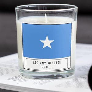 Somalia Personalised Candle | Flag of Somalia | Gift for Somalian | Somalia Heritage Gift | Somalia Culture | Somalia Home Décor Candle