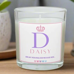 Girlfriend Name Initial Personalised Candle Gift | Gift for Girlfriend | Best Girlfriend Gifts | Girlfriend Birthday | Just Because Candle